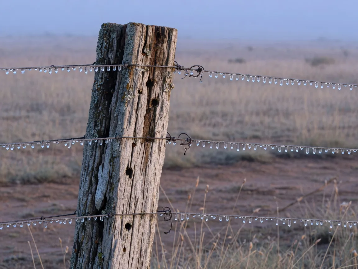 Fence-line sensor at dawn